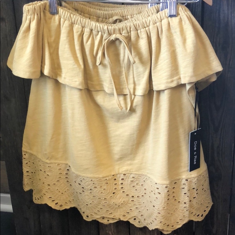 Yellow off the shoulder top
